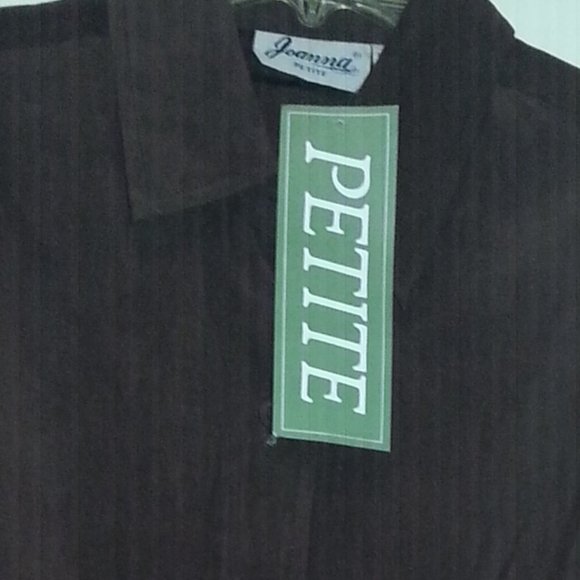 New Joanna Petite Women Shirt Collar Long Sleeve L - Picture 3 of 4